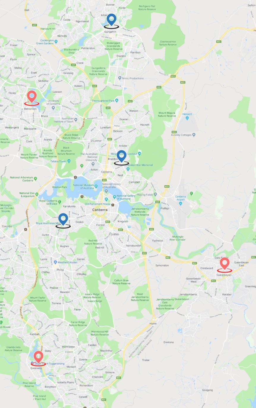 Canberra Locations Canberra BxNetworking Locations
